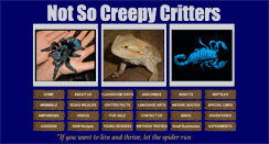 Desktop Screenshot of notsocreepycritters.com